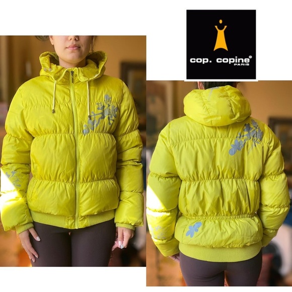 Cop.Copine Jackets & Blazers - Vintage Yellow/Green Cop.Copine Puffer Jacket